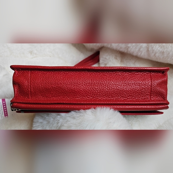 Anna By  Anuschka Hand painted leather Four in one crossbody Color Red
